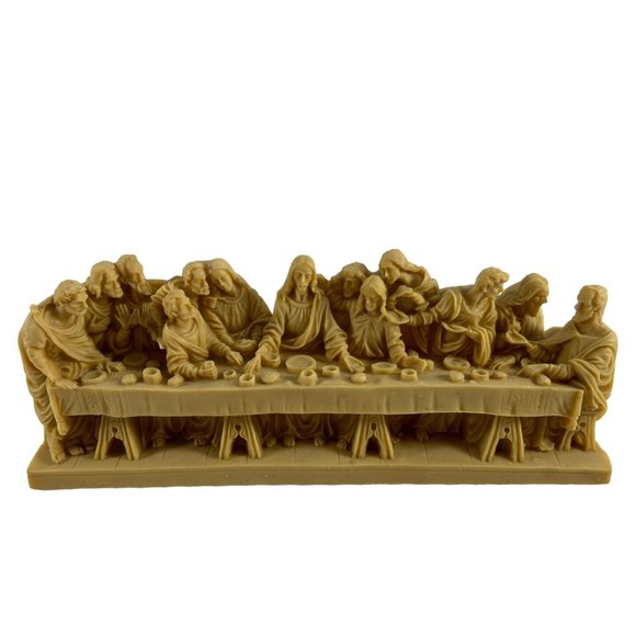 The Last Supper Resin 3D Statue Religious Apostles Jesus Mexico Beige Christian - Picture 11 of 11